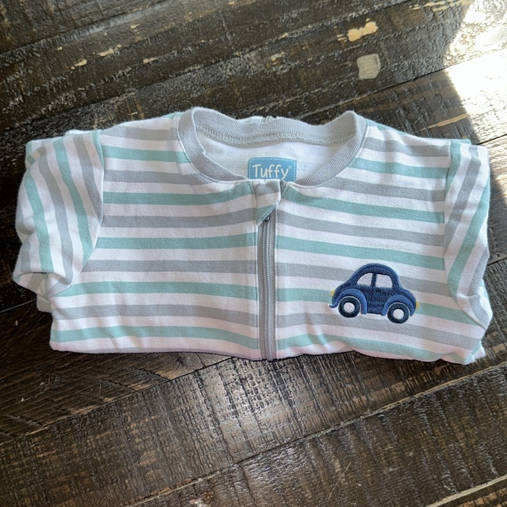 🍄24M Tuffy Volkswagen Car zip up two way one piece, sleepers little boy